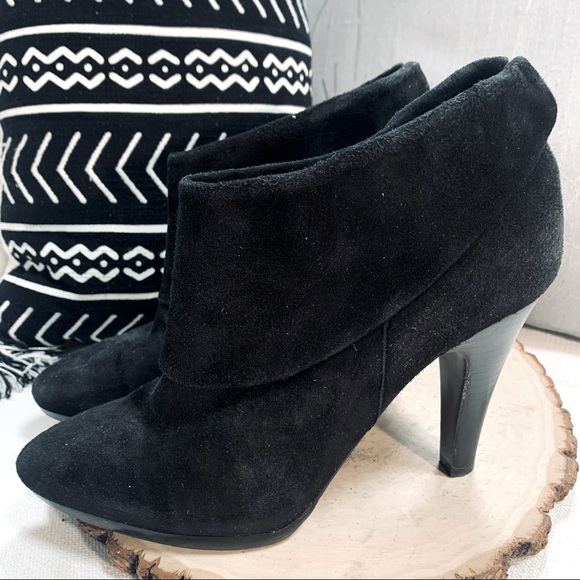 Banana Republic Shoes - BANANA REPUBLIC | NEW NO BOX |  Black | Suede | Heeled Booties | Sz 8.5M